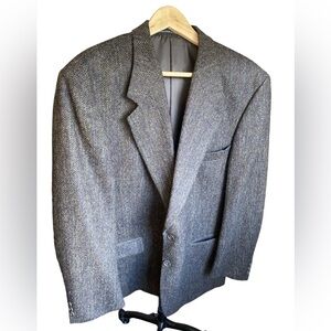 London Fog Size 44R Harris Tweed 100% Wool Blazer Vintage Eatons Made in Canada